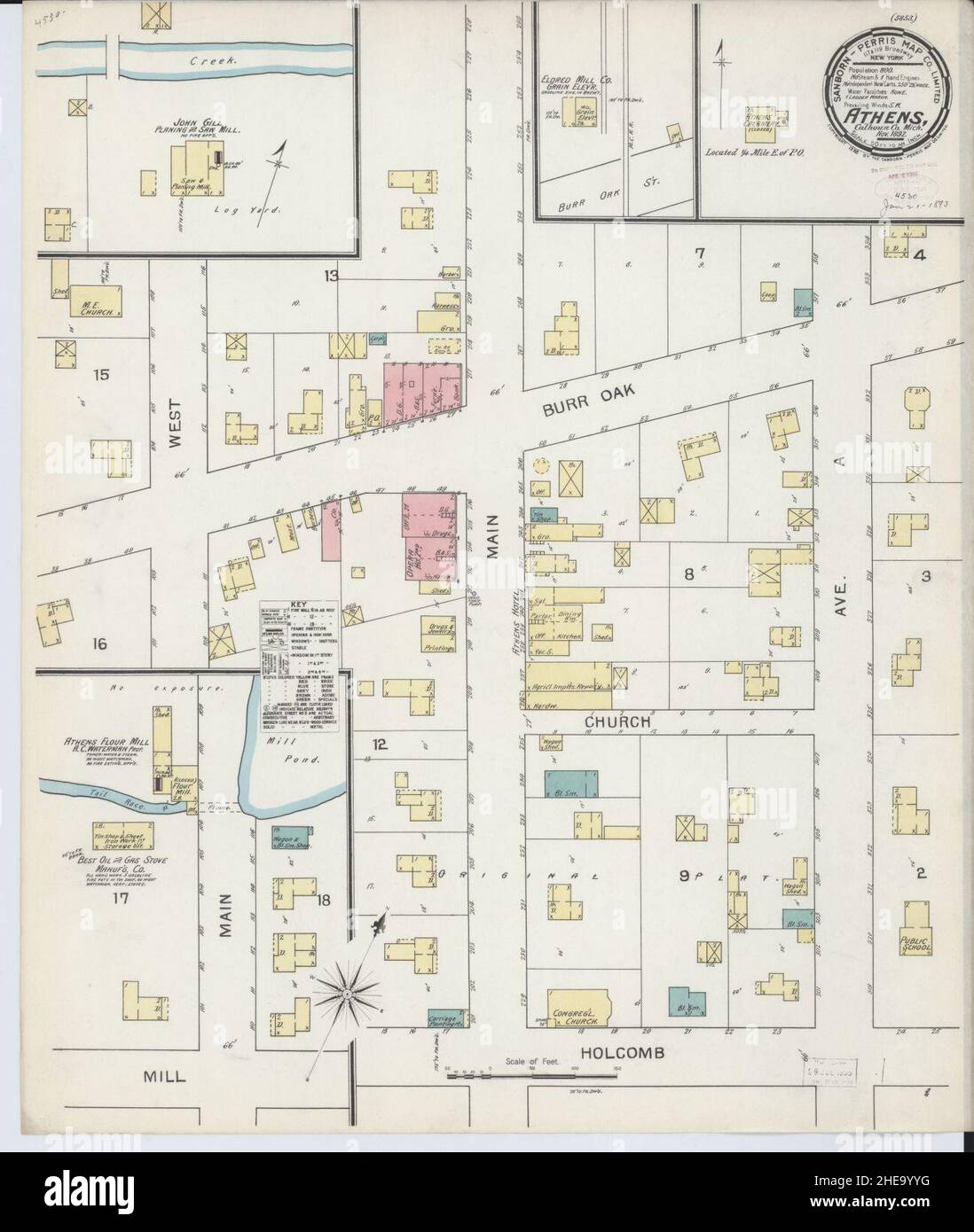Map of athens michigan hires stock photography and images Alamy
