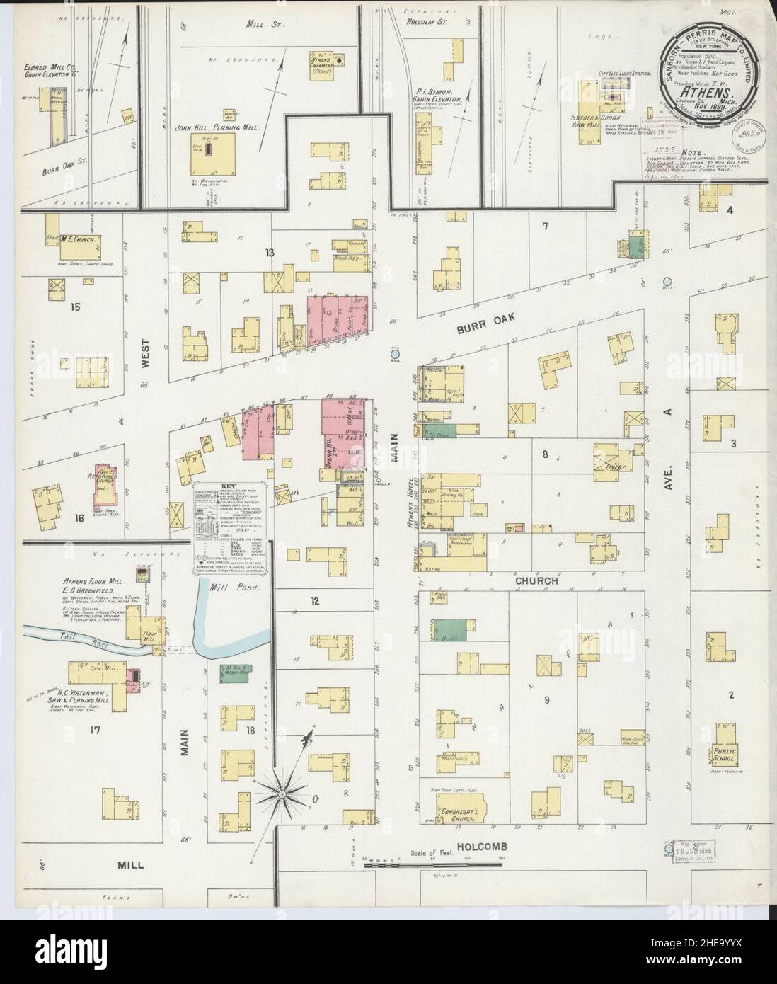 Map of athens michigan hires stock photography and images Alamy