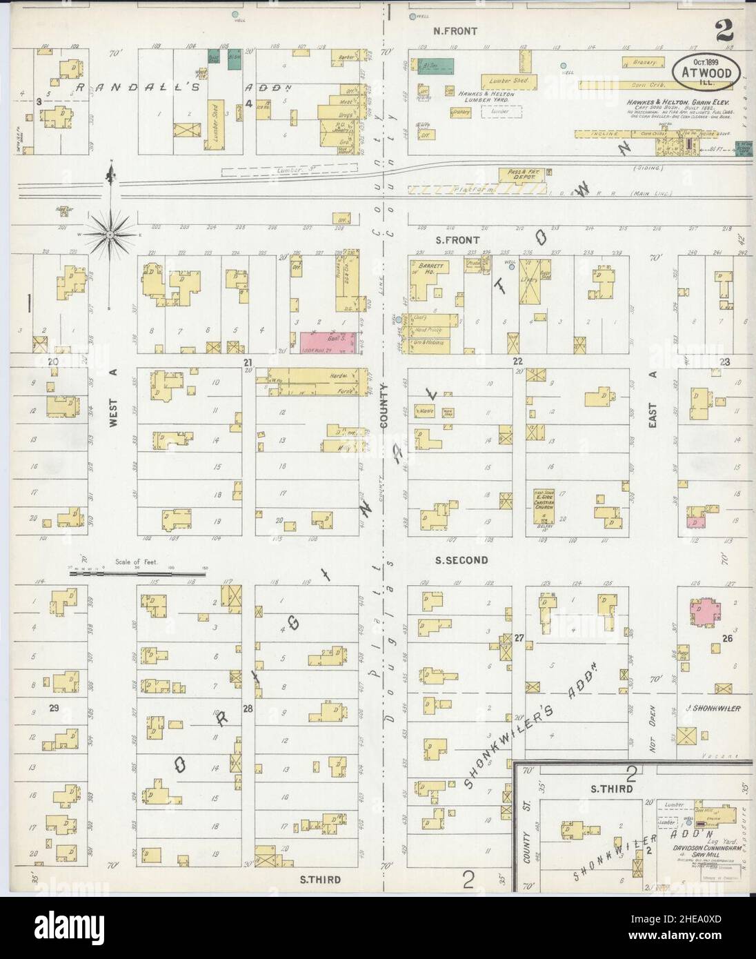 Map of atwood hires stock photography and images Alamy