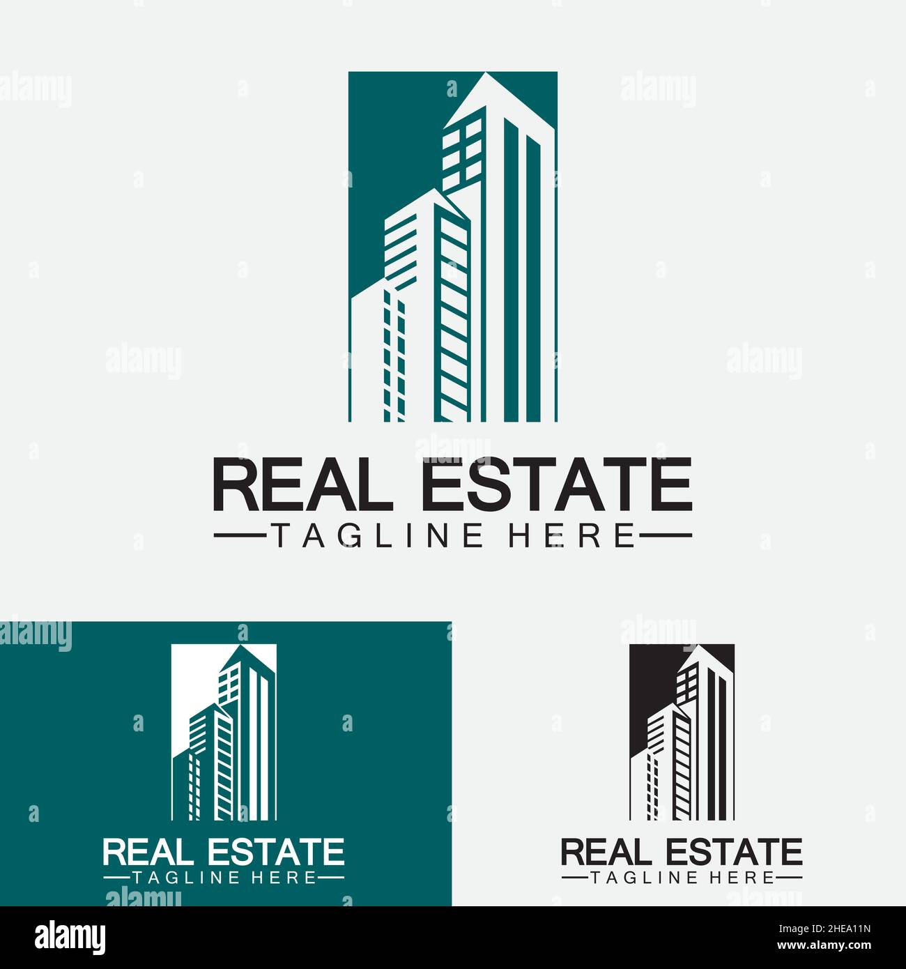 Real Estate Business Logo Template, Building, Property Development, and ...