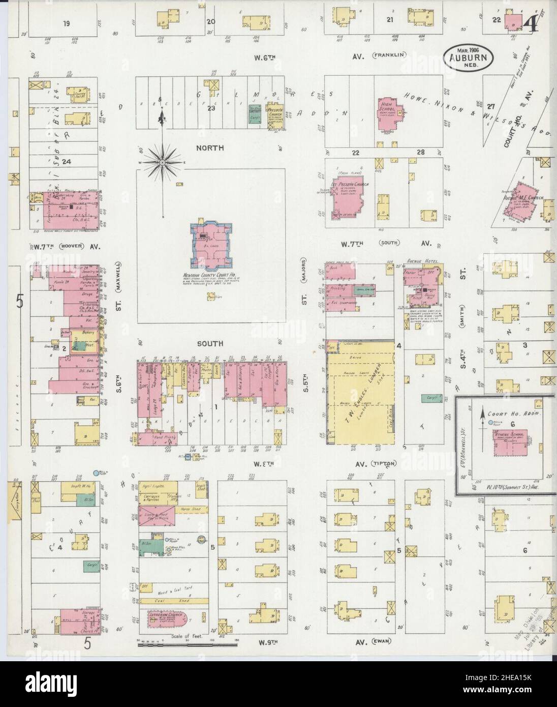 Auburn nebraska map hires stock photography and images Alamy