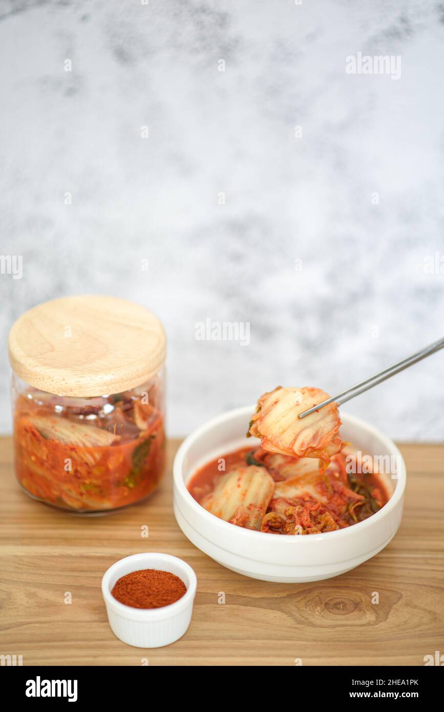 Homemade kimchi and vegetable ingredients Stock Photo Alamy