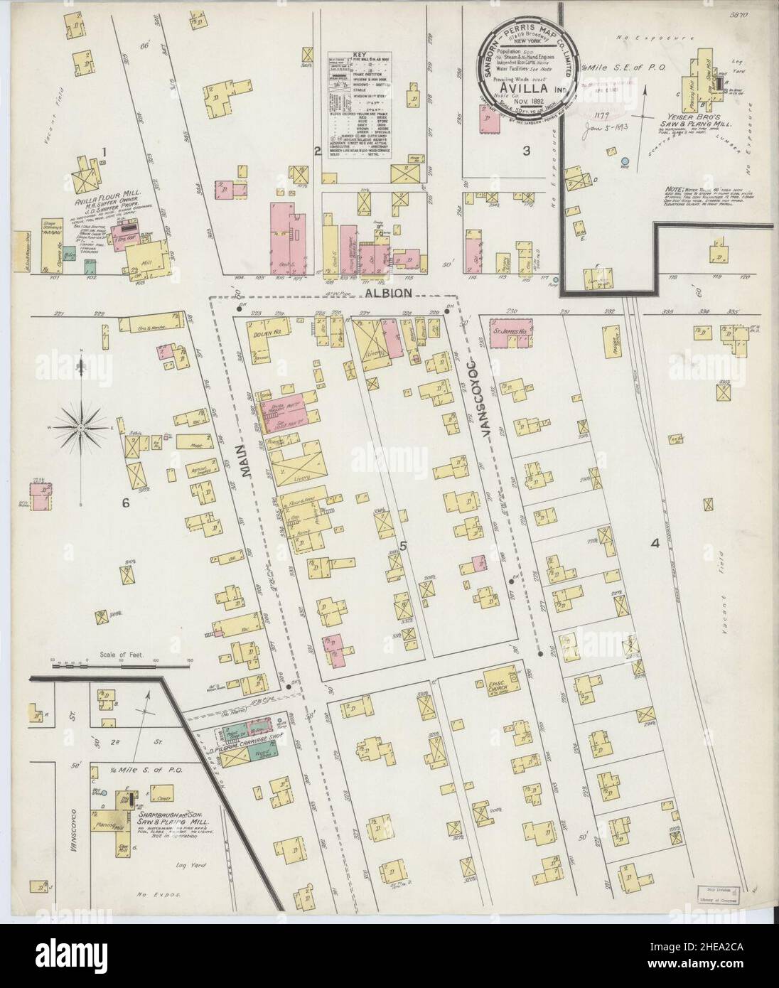 Avilla indiana map hires stock photography and images Alamy
