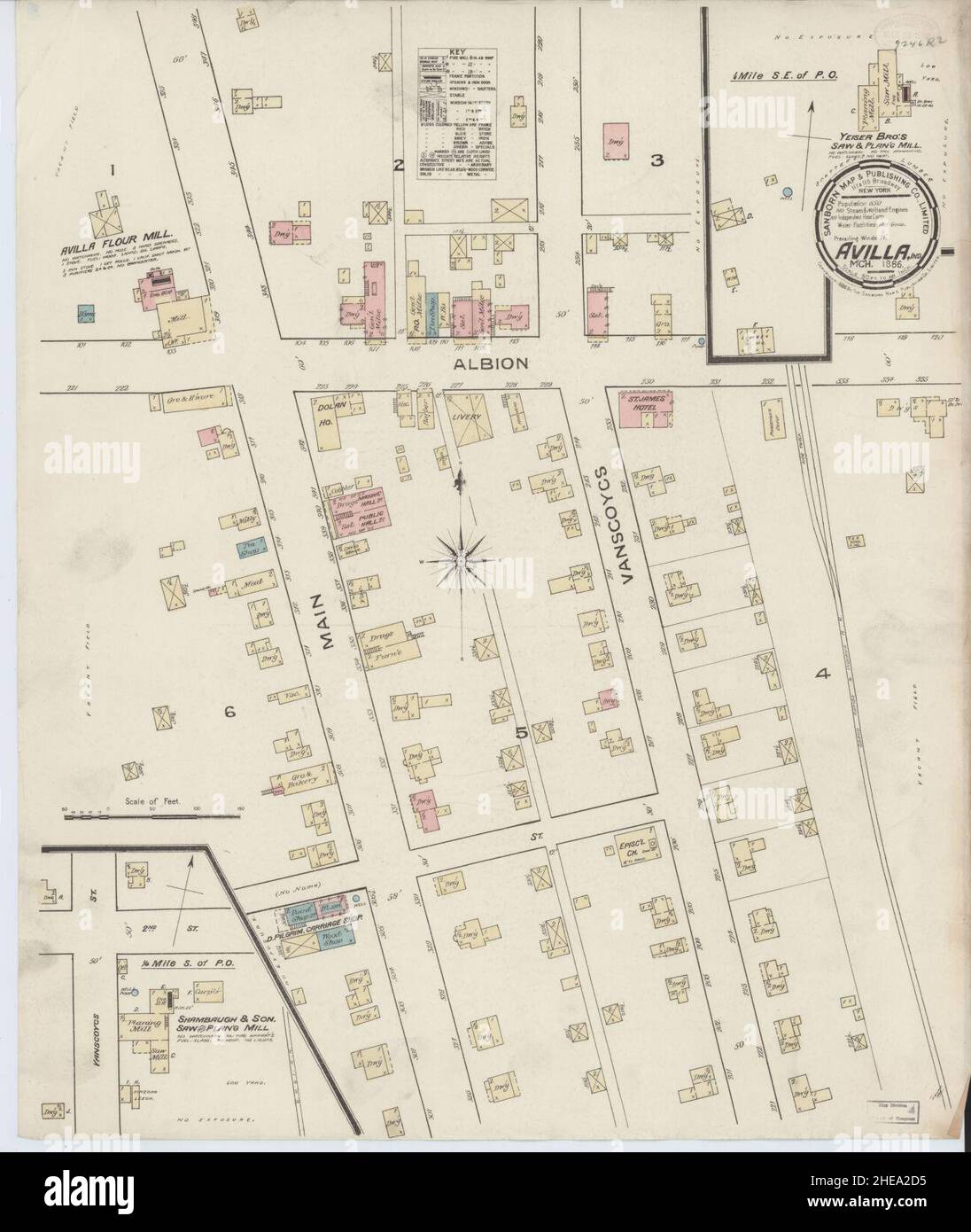 Map of avilla indiana hires stock photography and images Alamy