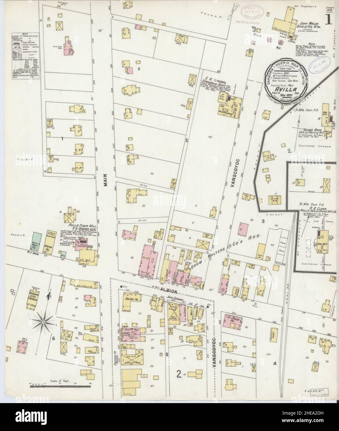 Avilla indiana map hires stock photography and images Alamy