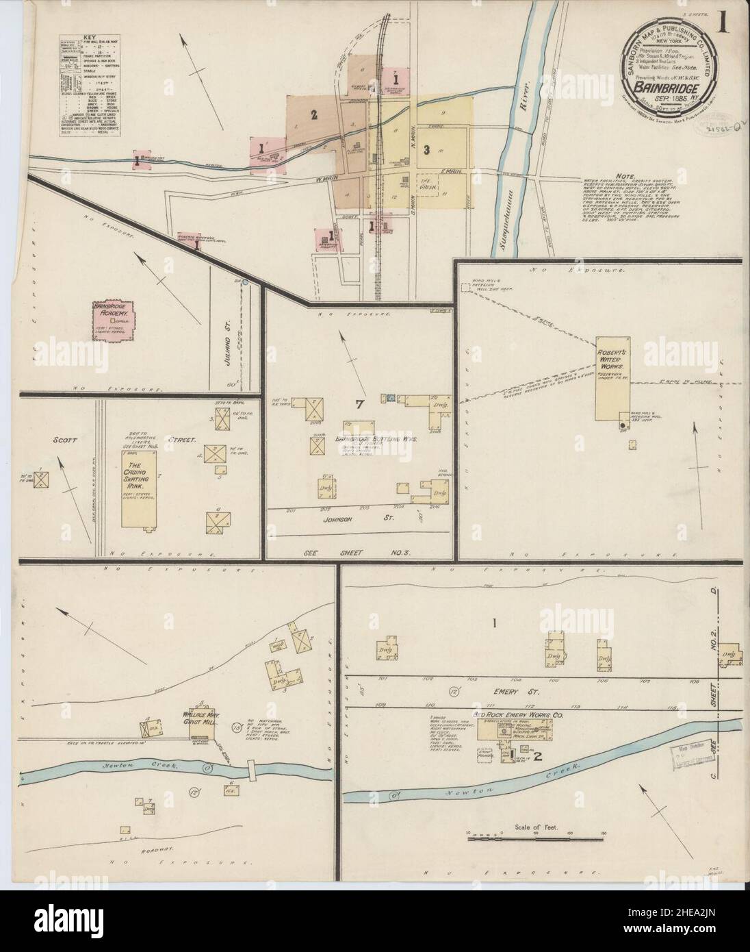 Map of bainbridge new york hires stock photography and images Alamy