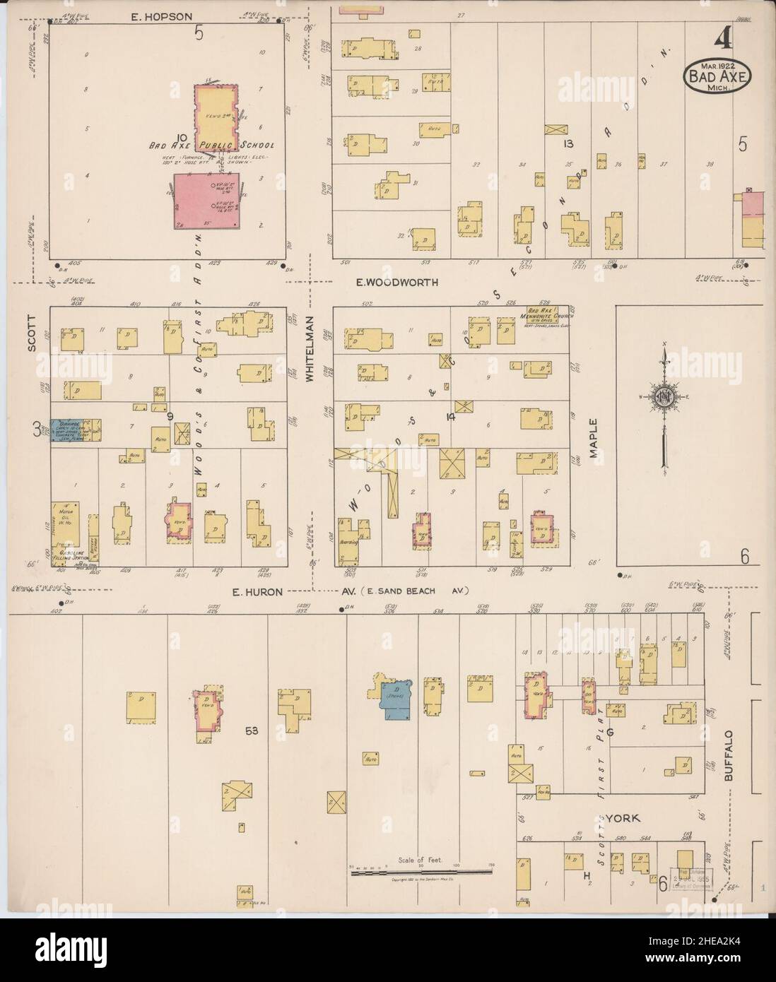 Map of bad axe hires stock photography and images Alamy