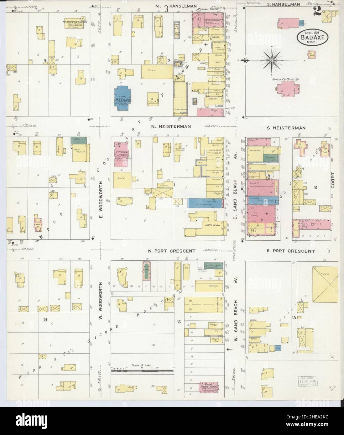 Map of bad axe hires stock photography and images Alamy