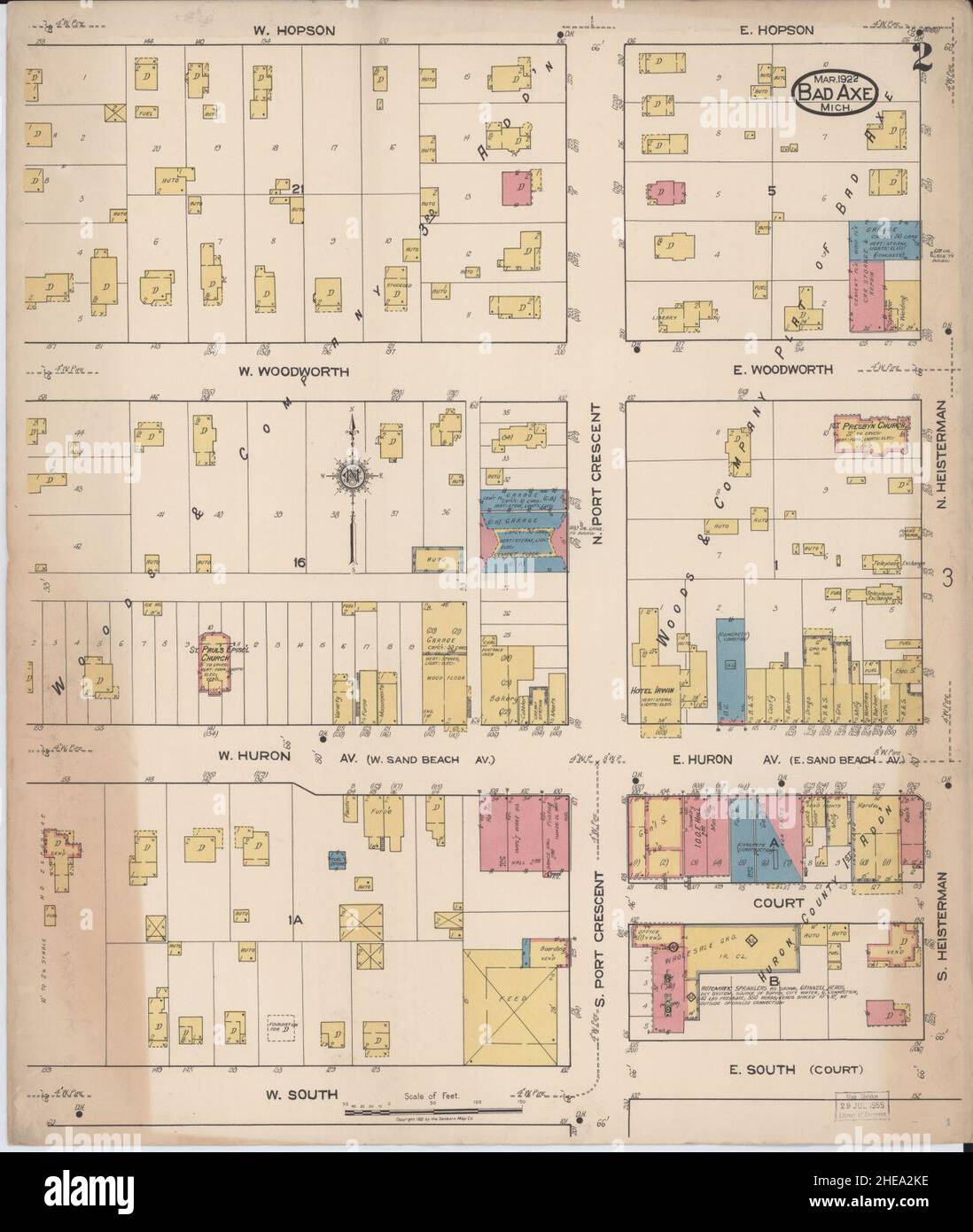 Bad axe michigan map hires stock photography and images Alamy