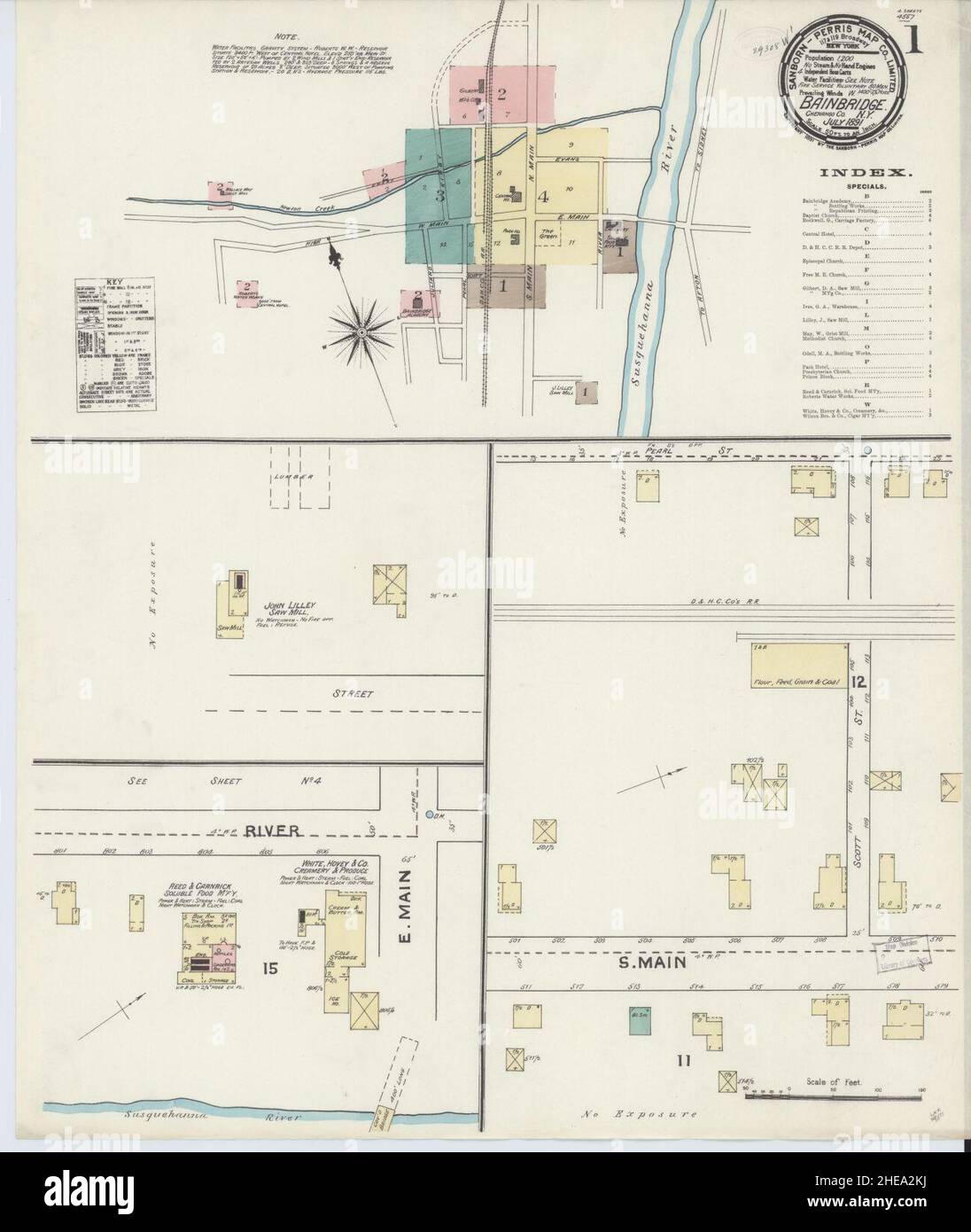 Map of bainbridge new york hires stock photography and images Alamy