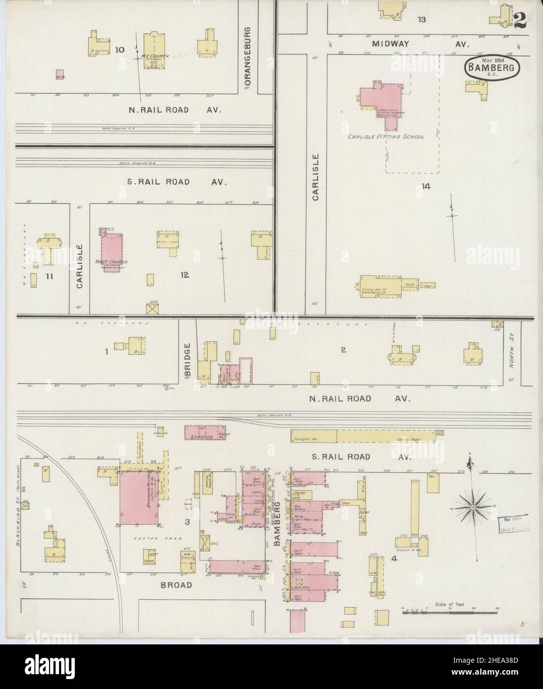 Sanborn Fire Insurance Map from Bamberg, Bamberg County, South Carolina
