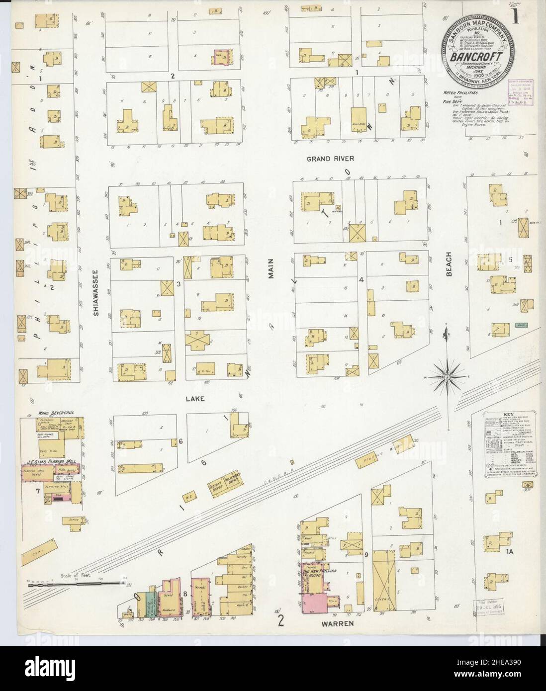 Sanborn Fire Insurance Map from Bancroft, Shiawassee County, Michigan