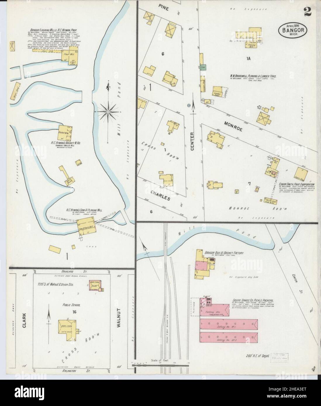 Map of bangor michigan hires stock photography and images Alamy