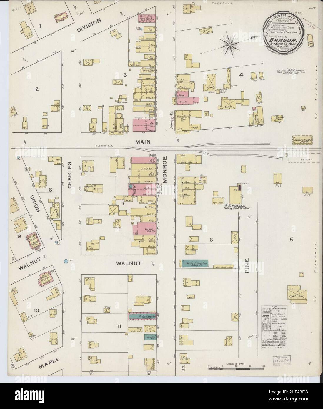 Map of bangor michigan hires stock photography and images Alamy