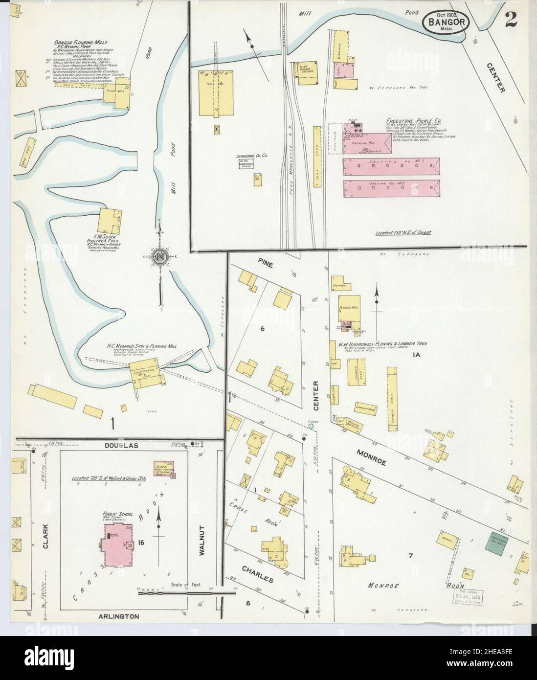 Map of bangor michigan hires stock photography and images Alamy