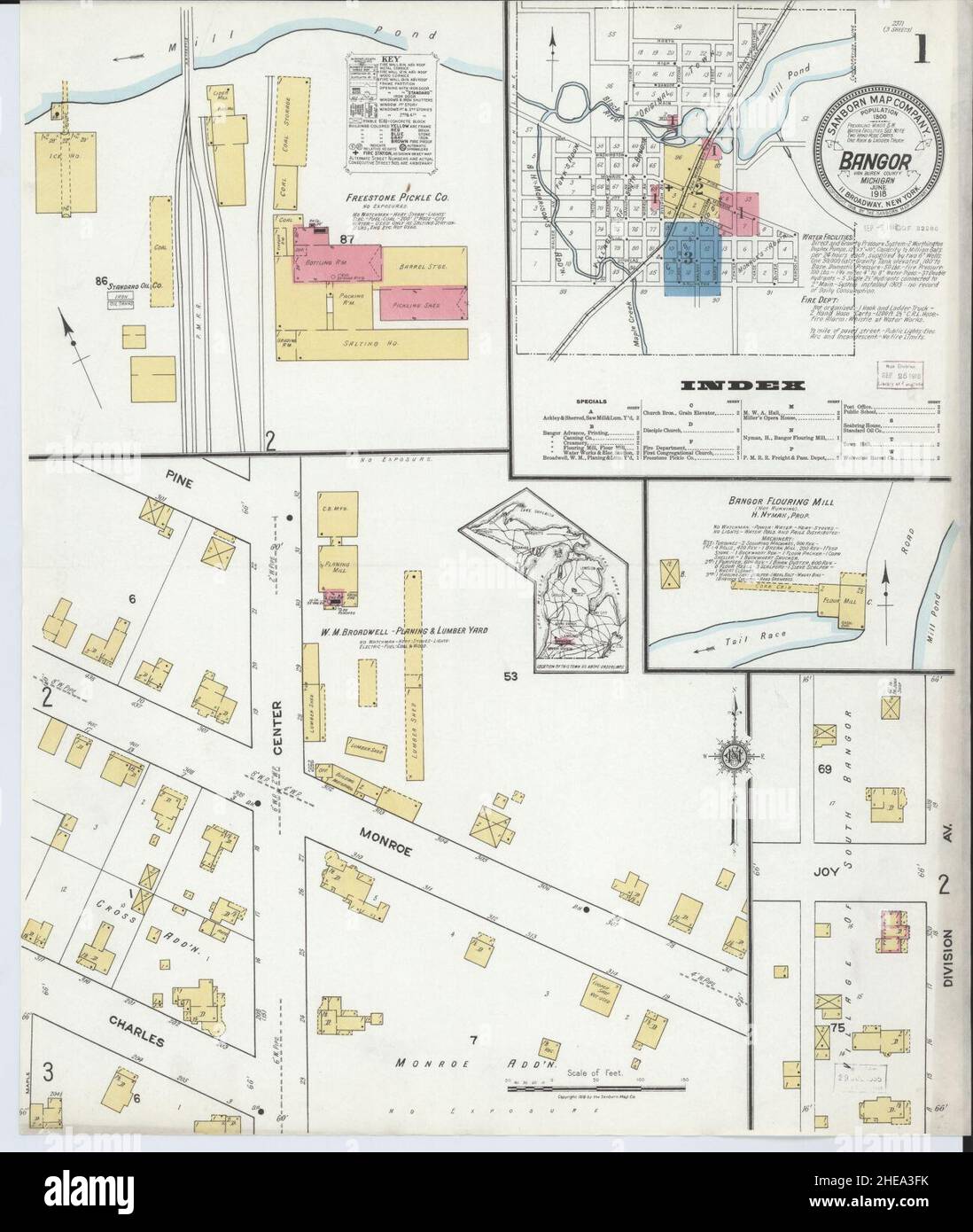 Map of bangor michigan hires stock photography and images Alamy