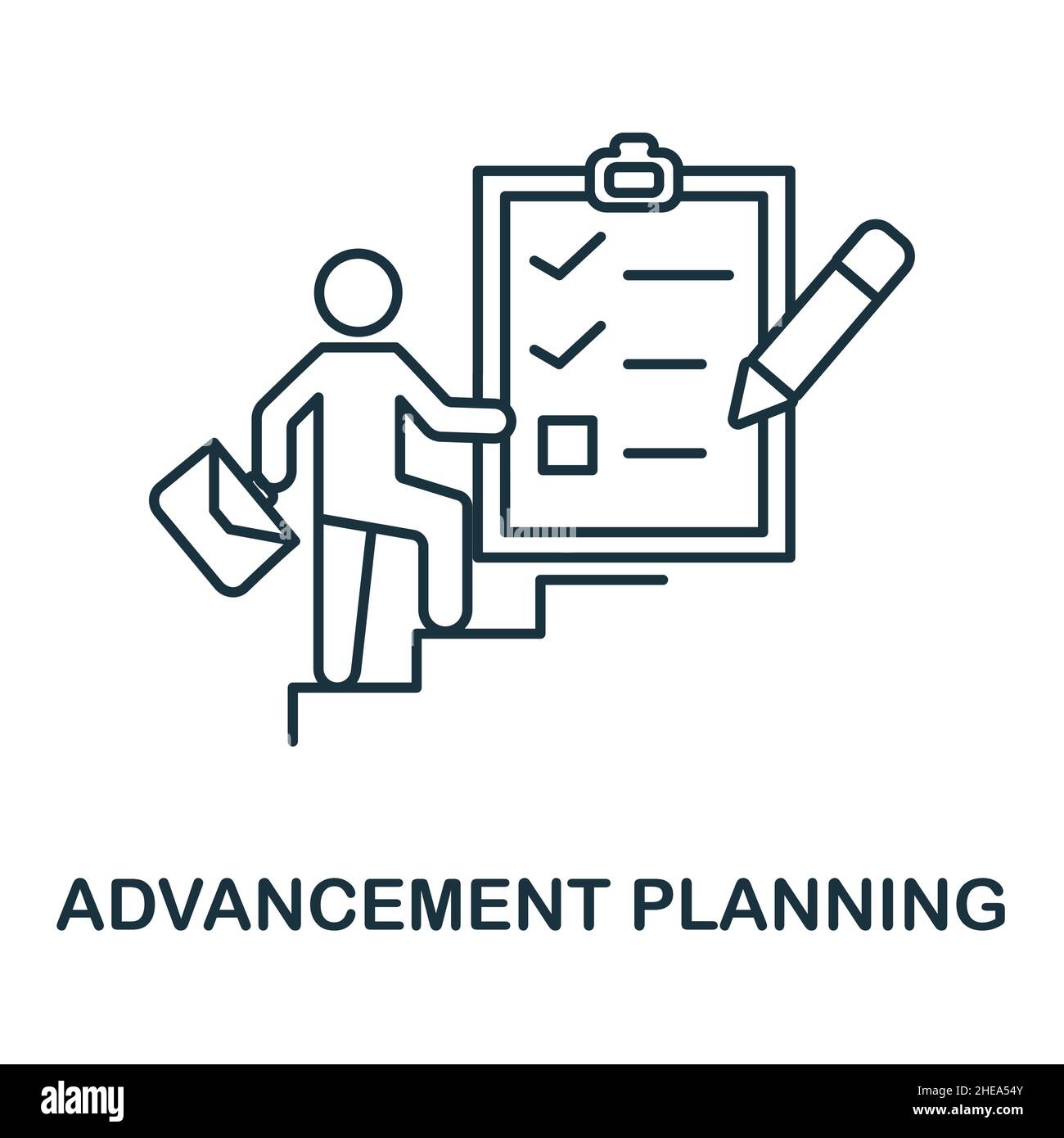 Advancement Planning icon. Line element from corporate development ...