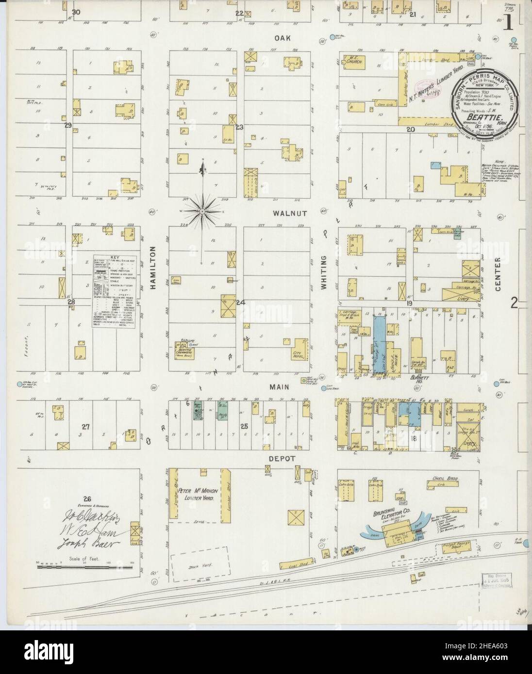 Beattie kansas map hires stock photography and images Alamy