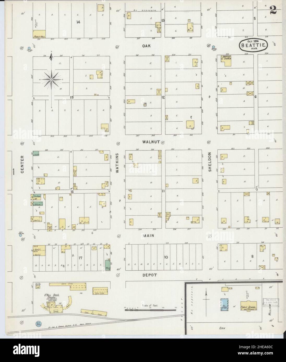 Beattie kansas map hires stock photography and images Alamy