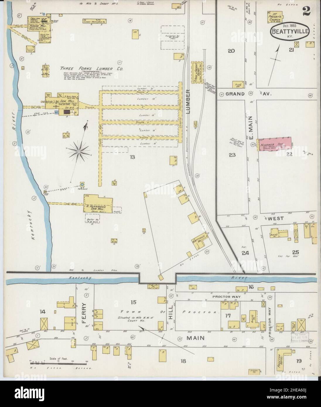 Map of beattyville kentucky hires stock photography and images Alamy