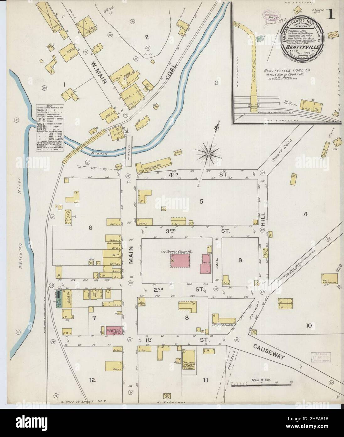 Map of beattyville kentucky hires stock photography and images Alamy