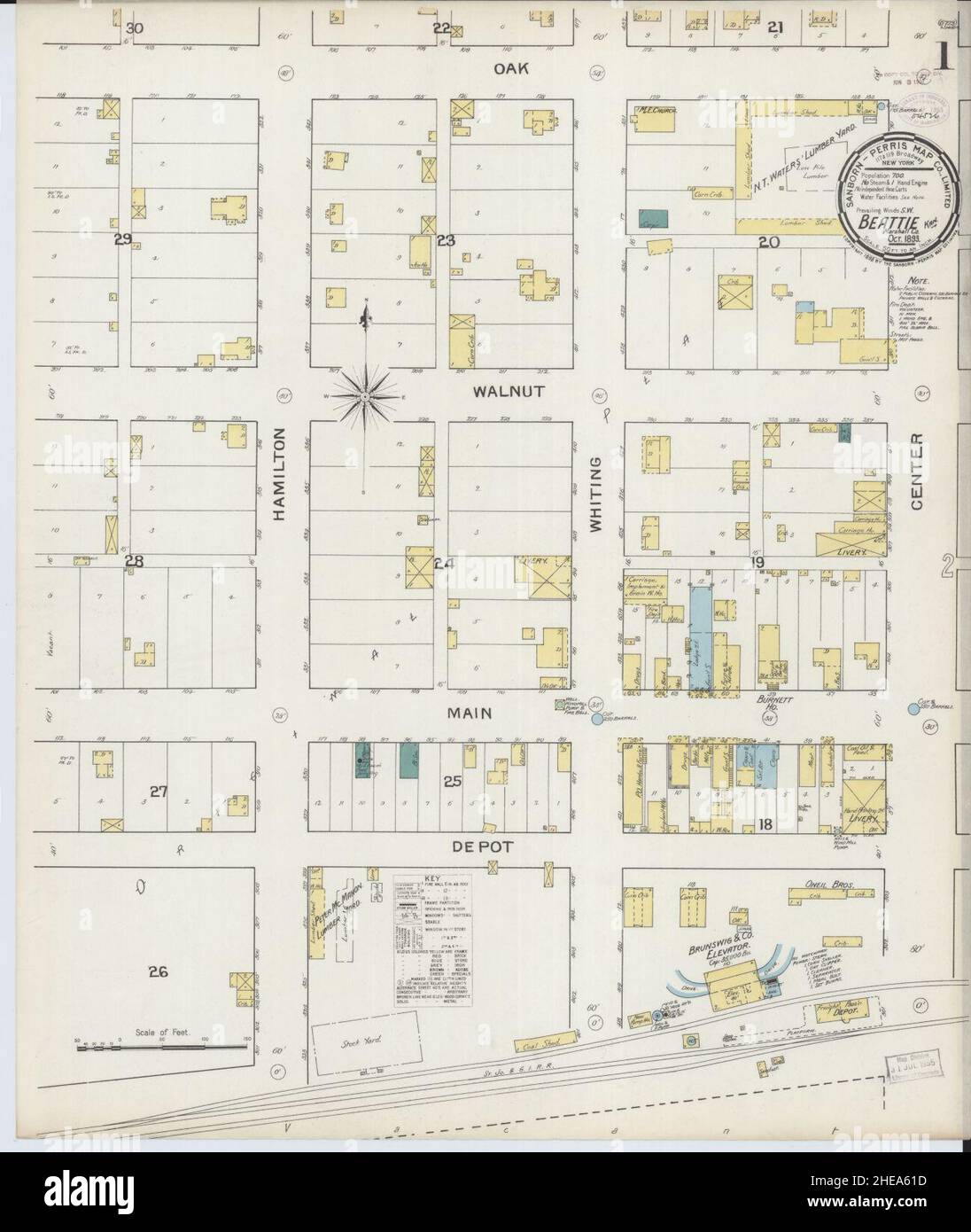 Beattie kansas map hires stock photography and images Alamy