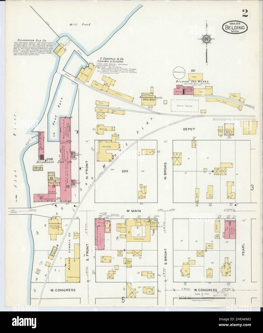 Sanborn Fire Insurance Map from Belding, Montcalm County, Michigan