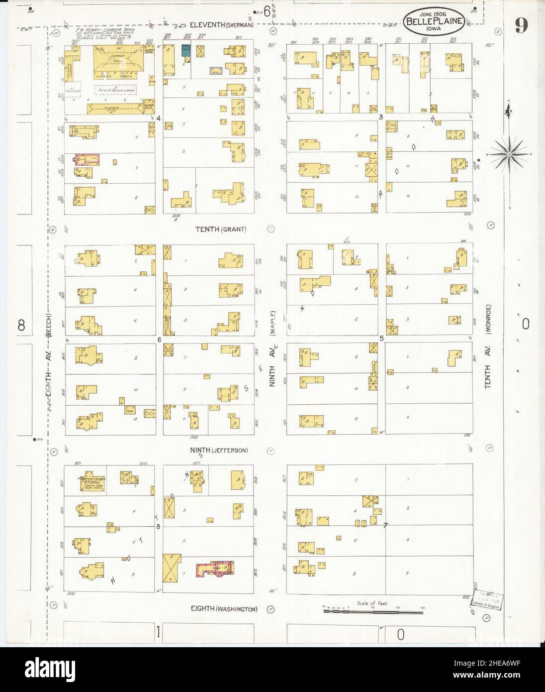 Map of belle plaine hires stock photography and images Alamy