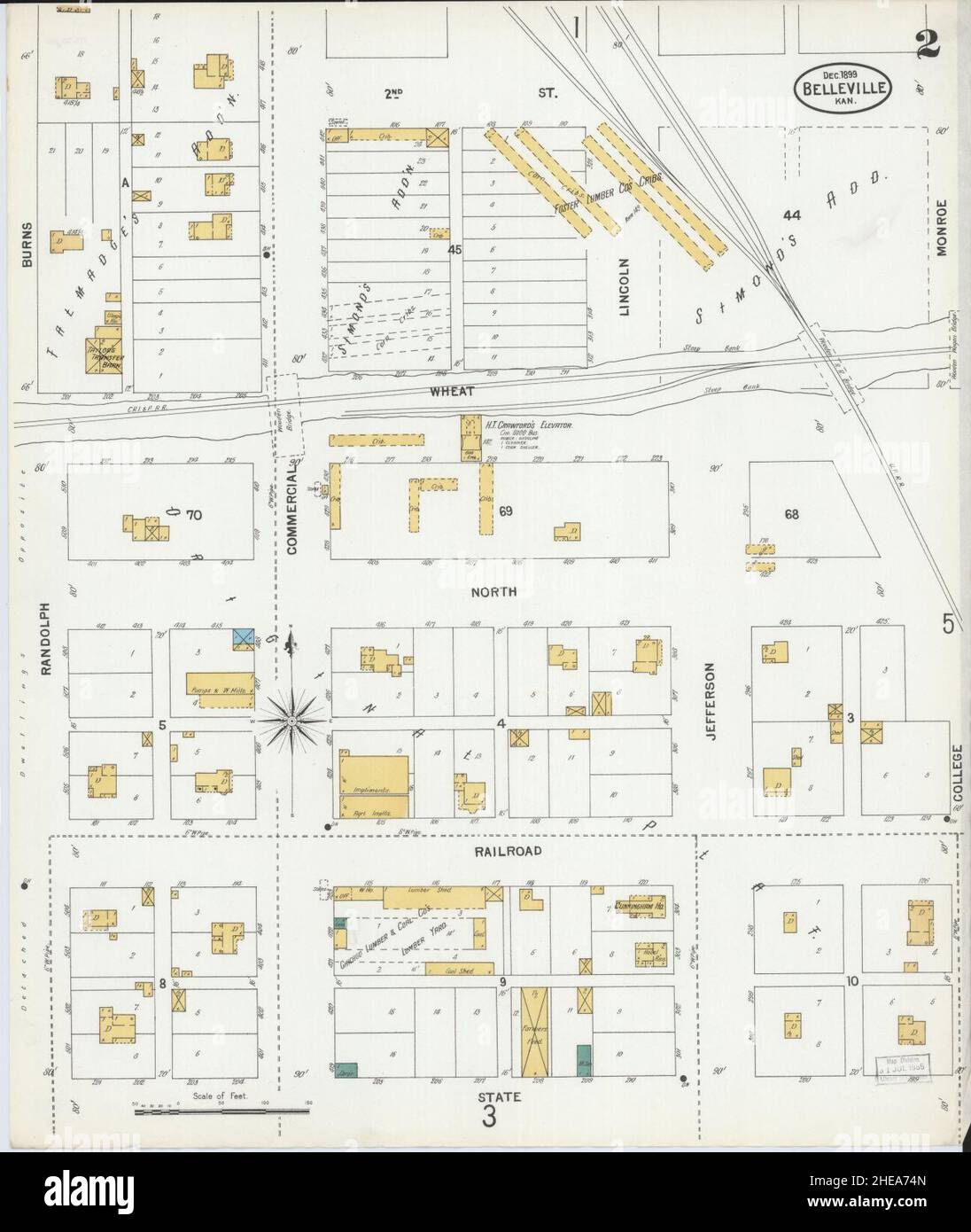 Belleville kansas map hires stock photography and images Alamy