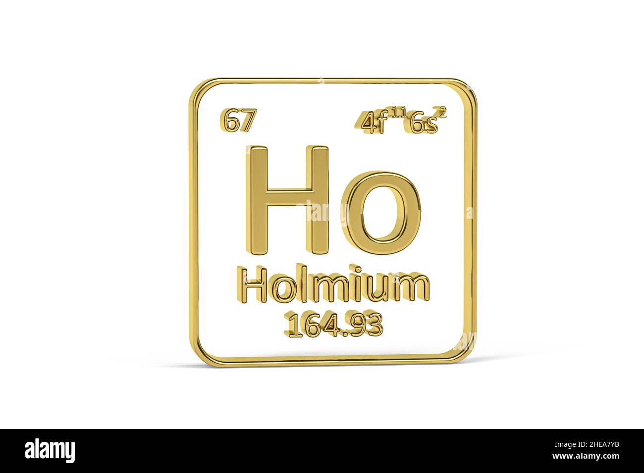 Golden 3D periodic table icon - periodic table element isolated on ...