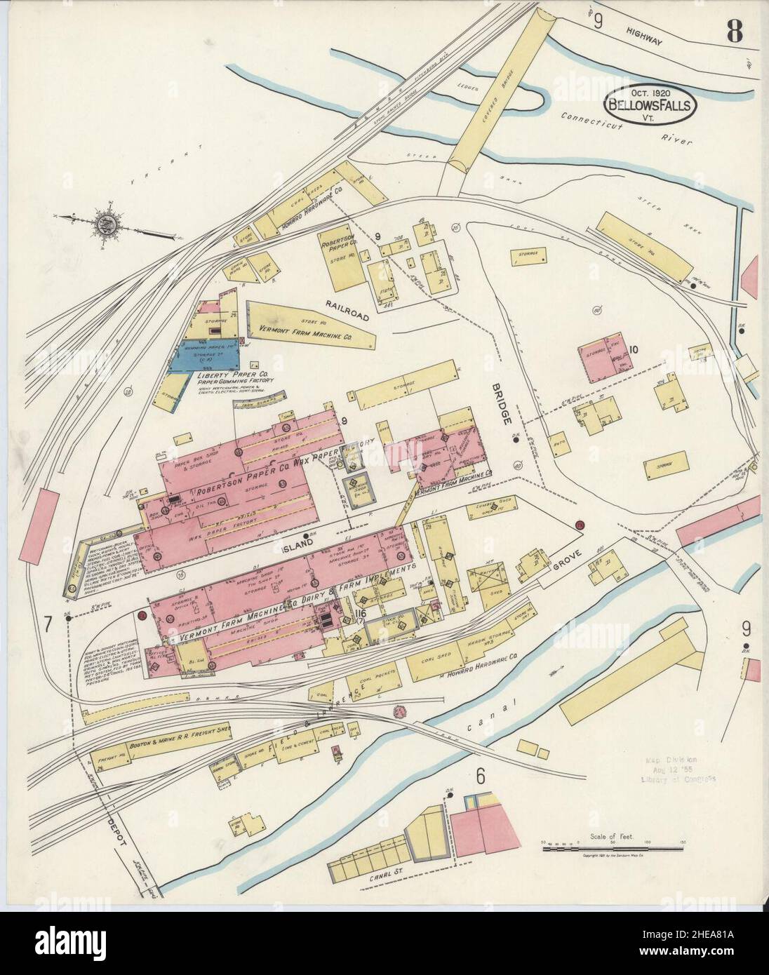 Bellows falls map hires stock photography and images Alamy