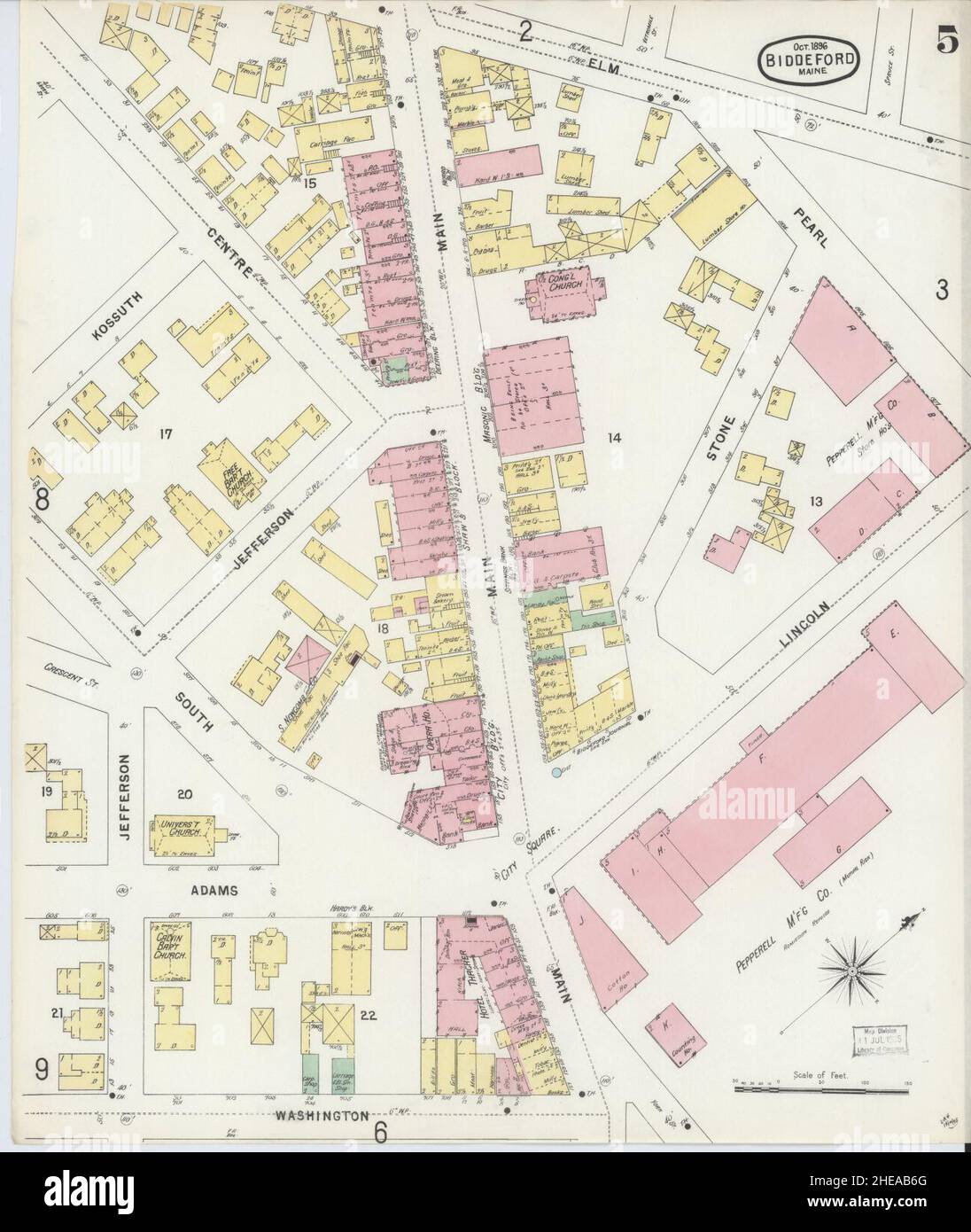 Map of biddeford hires stock photography and images Alamy