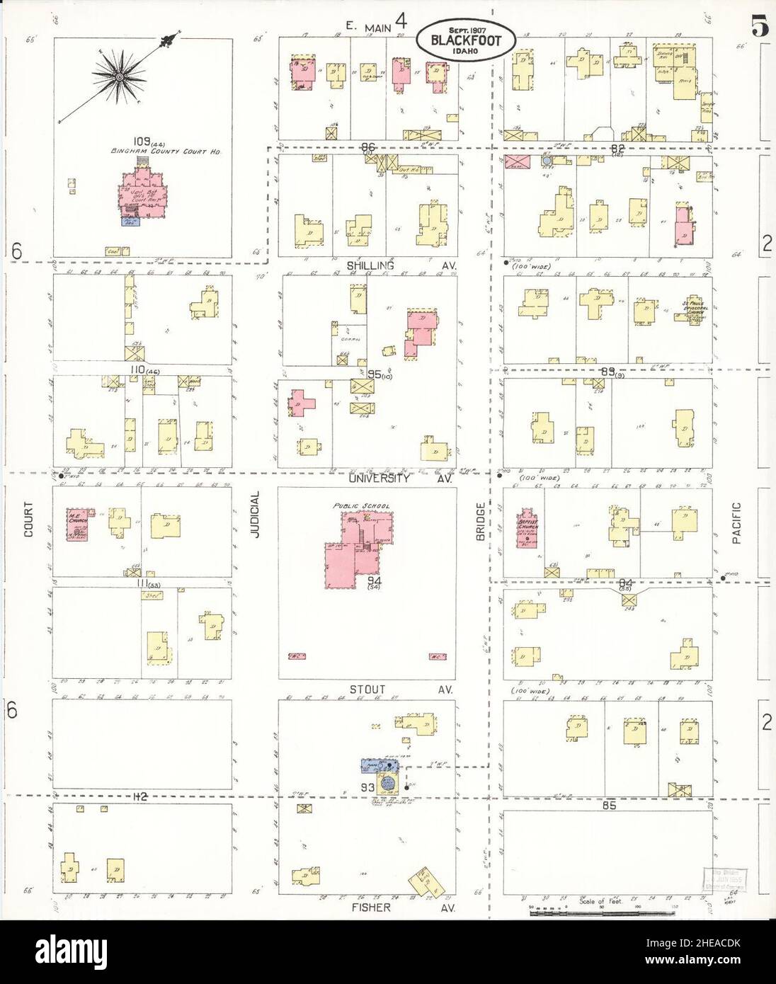 Blackfoot idaho map hires stock photography and images Alamy