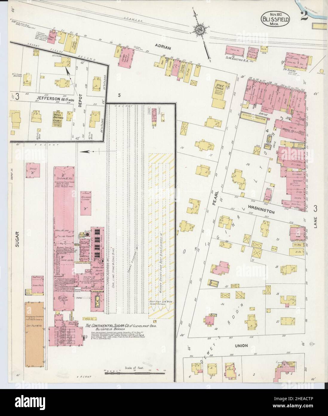 Map of blissfield michigan hires stock photography and images Alamy