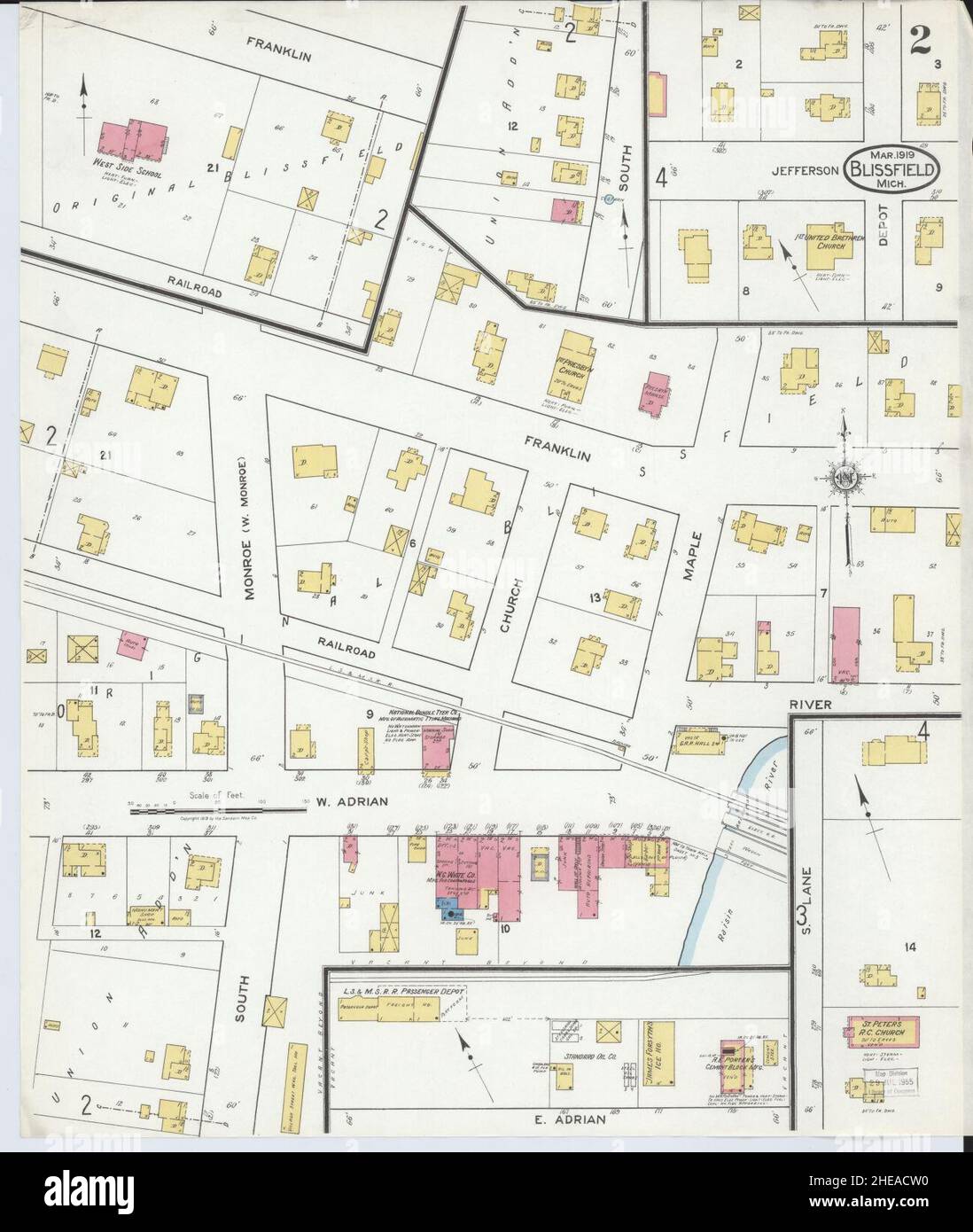 Map of blissfield hires stock photography and images Alamy