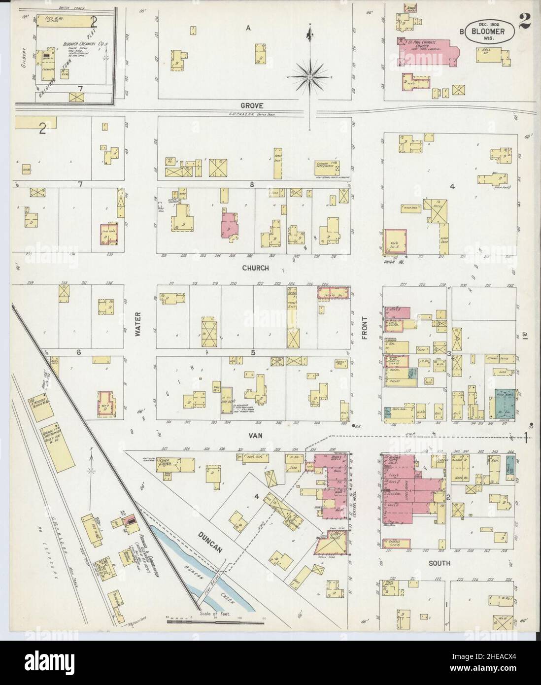 Map of bloomer wisconsin hires stock photography and images Alamy