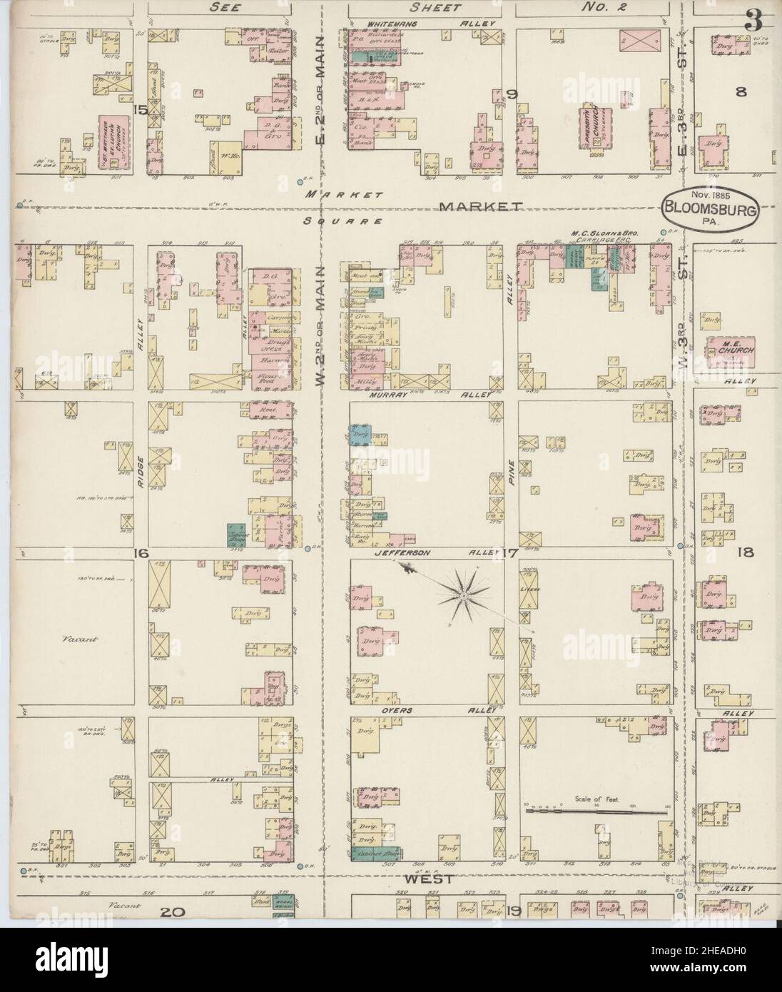 Bloomsburg pennsylvania map hires stock photography and images Alamy