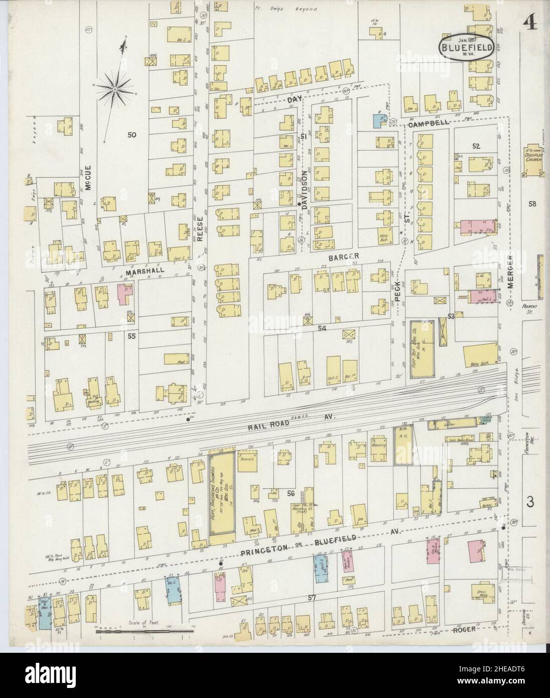 Sanborn Fire Insurance Map from Bluefield, Mercer County, West Virginia