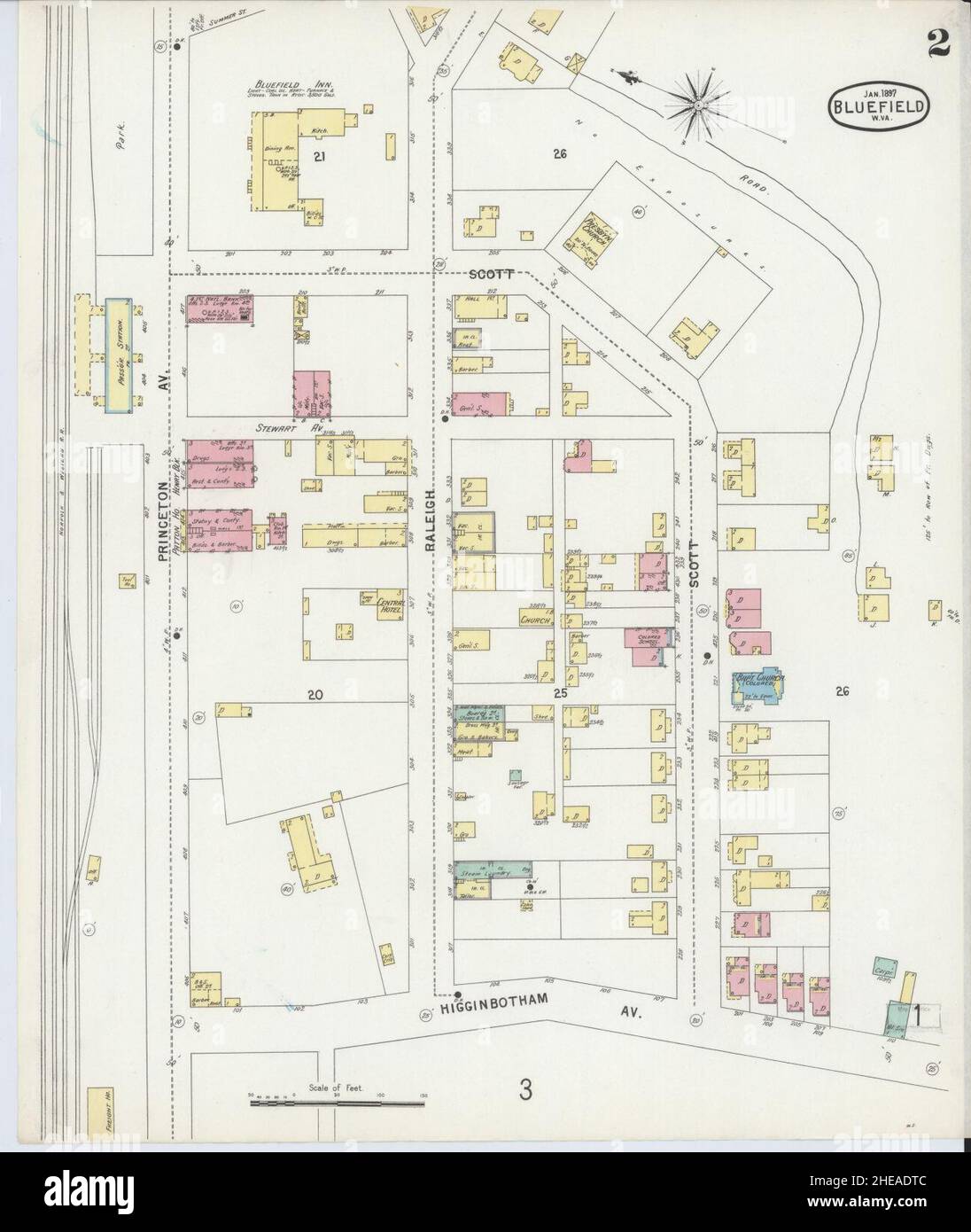 Sanborn Fire Insurance Map from Bluefield, Mercer County, West Virginia