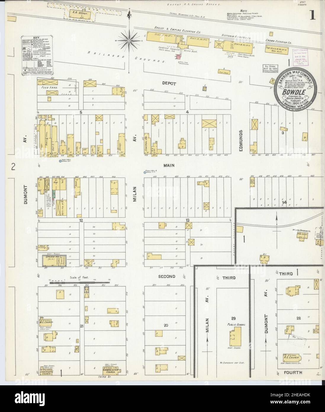 Map of bowdle hires stock photography and images Alamy