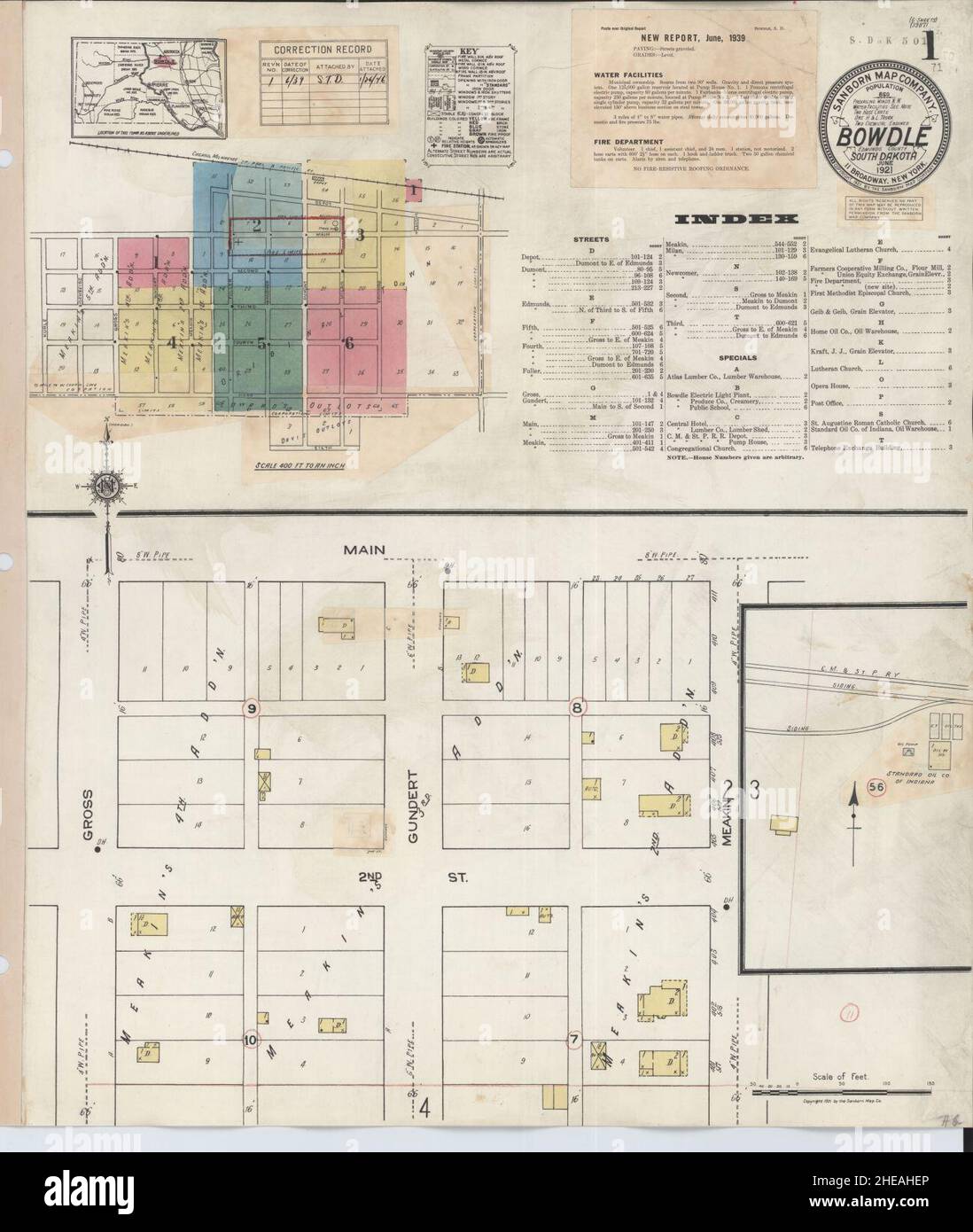 Map of bowdle hires stock photography and images Alamy