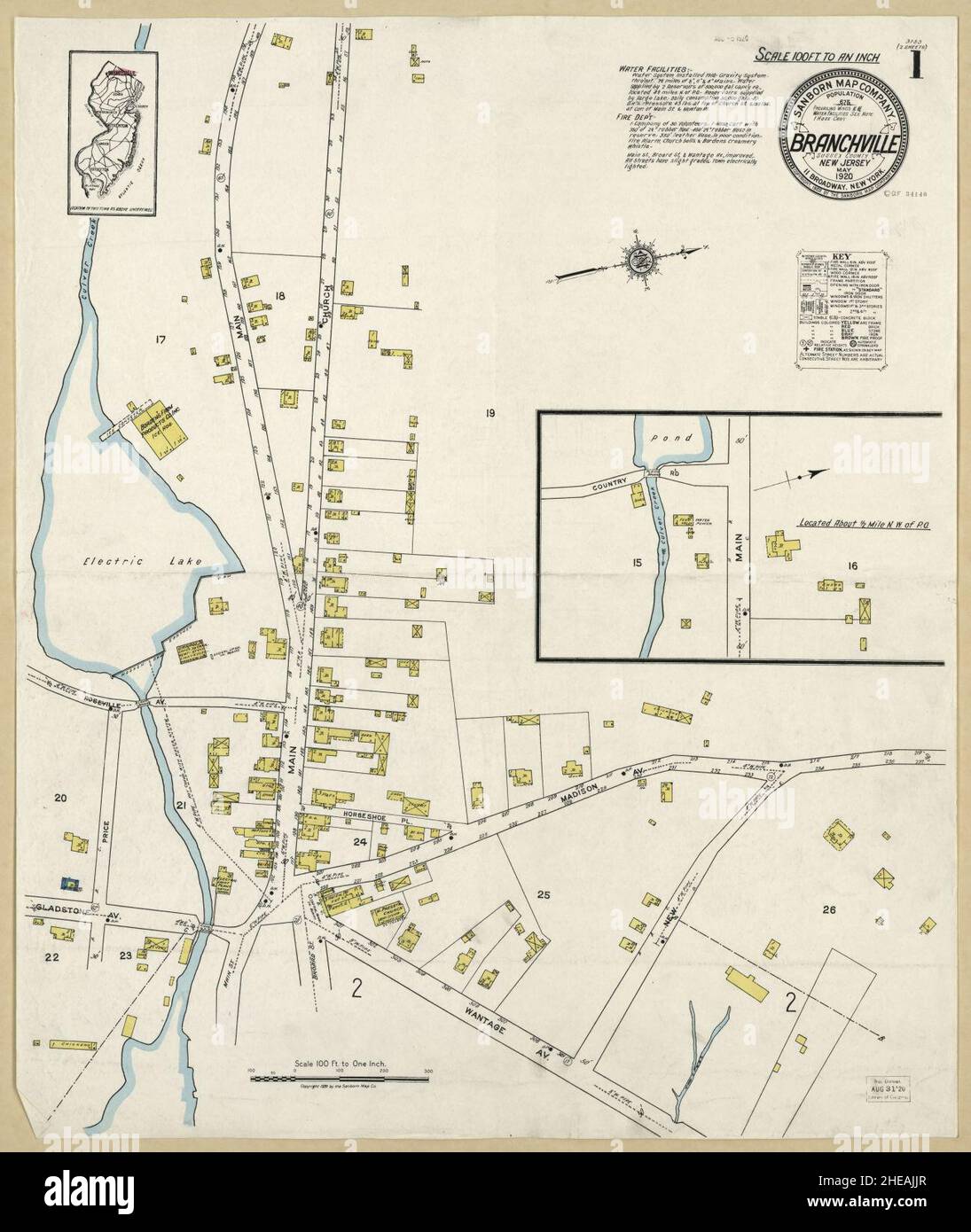 Branchville new jersey map hires stock photography and images Alamy