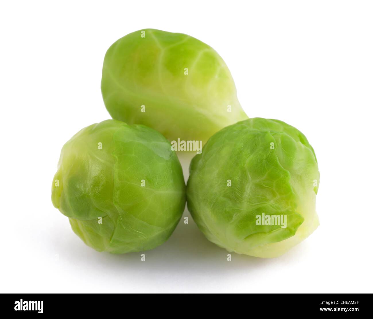 Brussels sprout group isolated on white Stock Photo