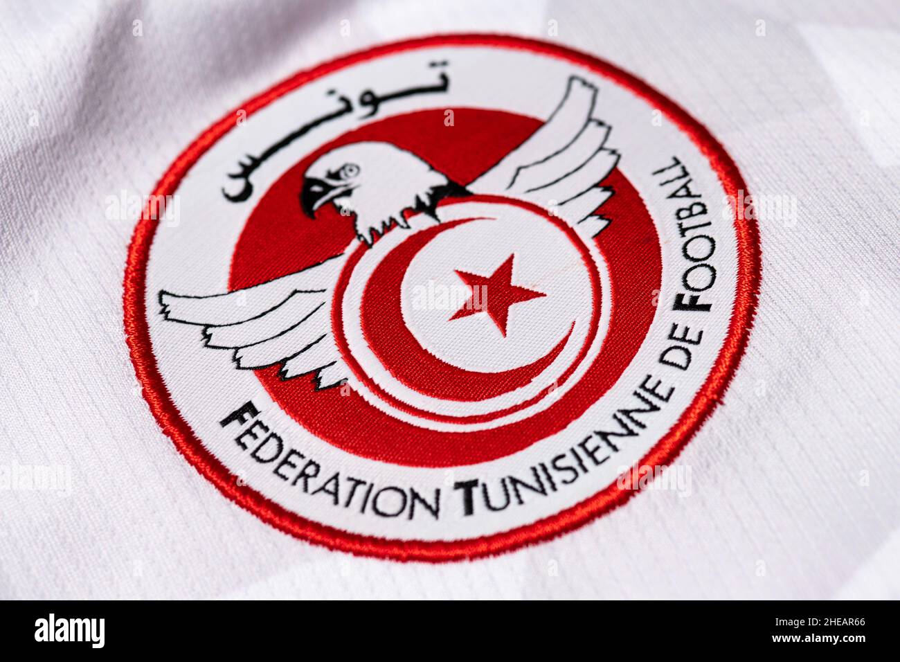 Close up of Tunisia national football team kit Stock Photo Alamy