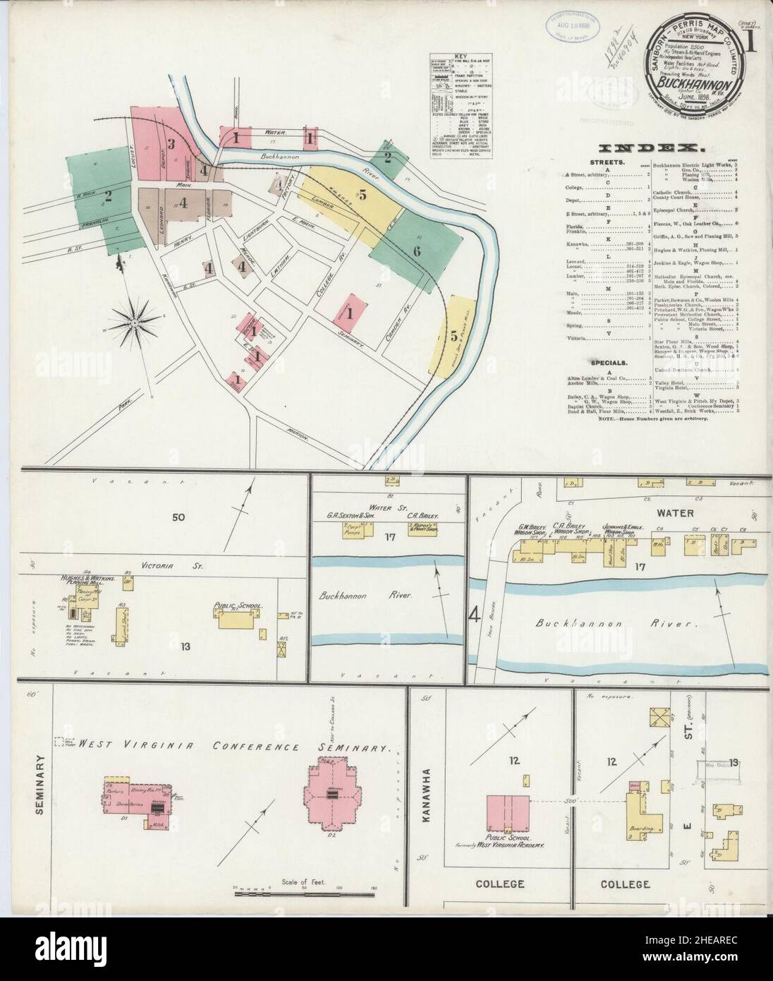 Sanborn Fire Insurance Map from Buckhannon, Upshur County, West