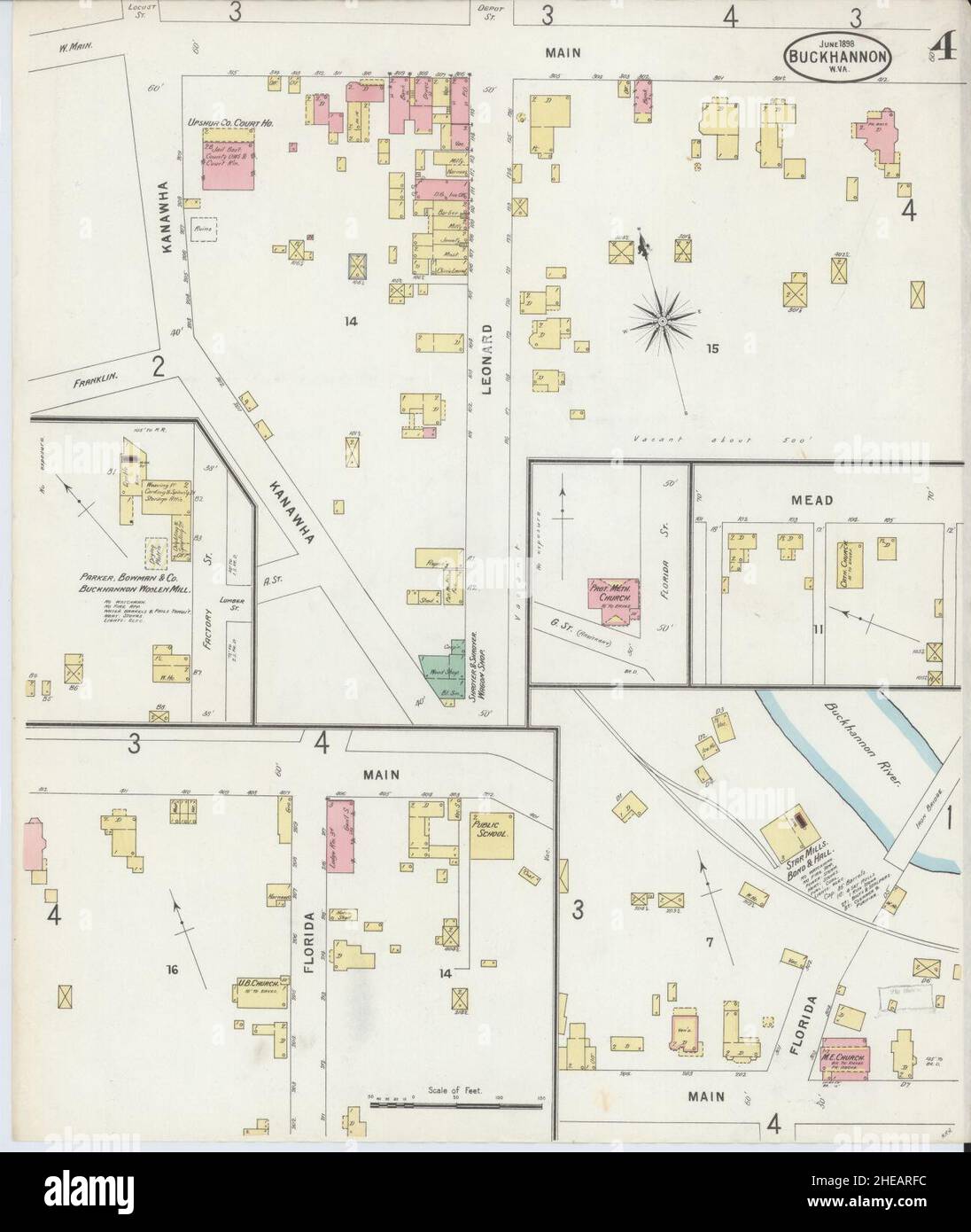 Sanborn Fire Insurance Map from Buckhannon, Upshur County, West