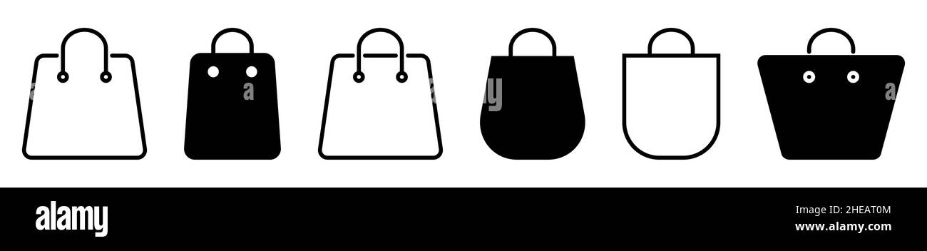 Shopping bag icons set Stock Vector Image & Art - Alamy