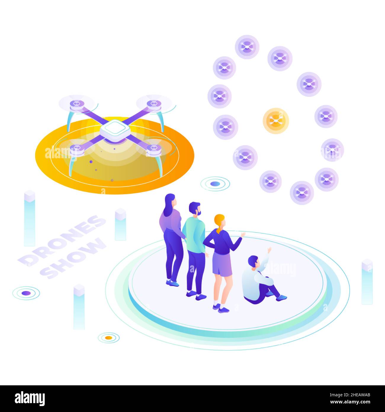 Drone light show Stock Vector Images Alamy
