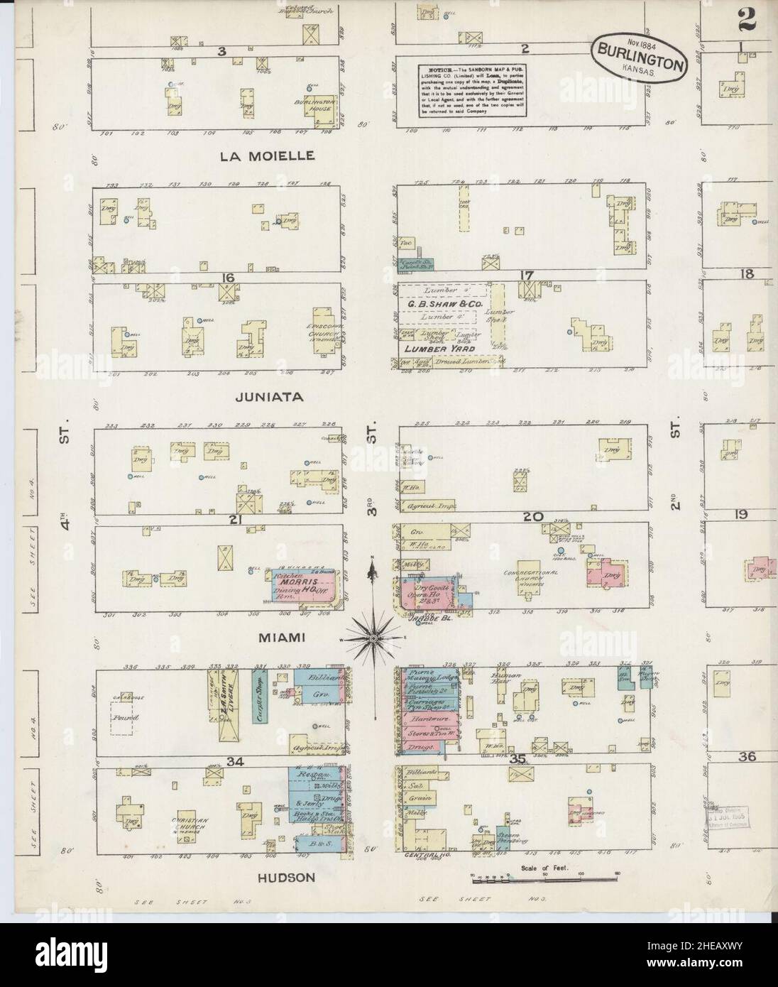 Burlington kansas map hi-res stock photography and images - Alamy