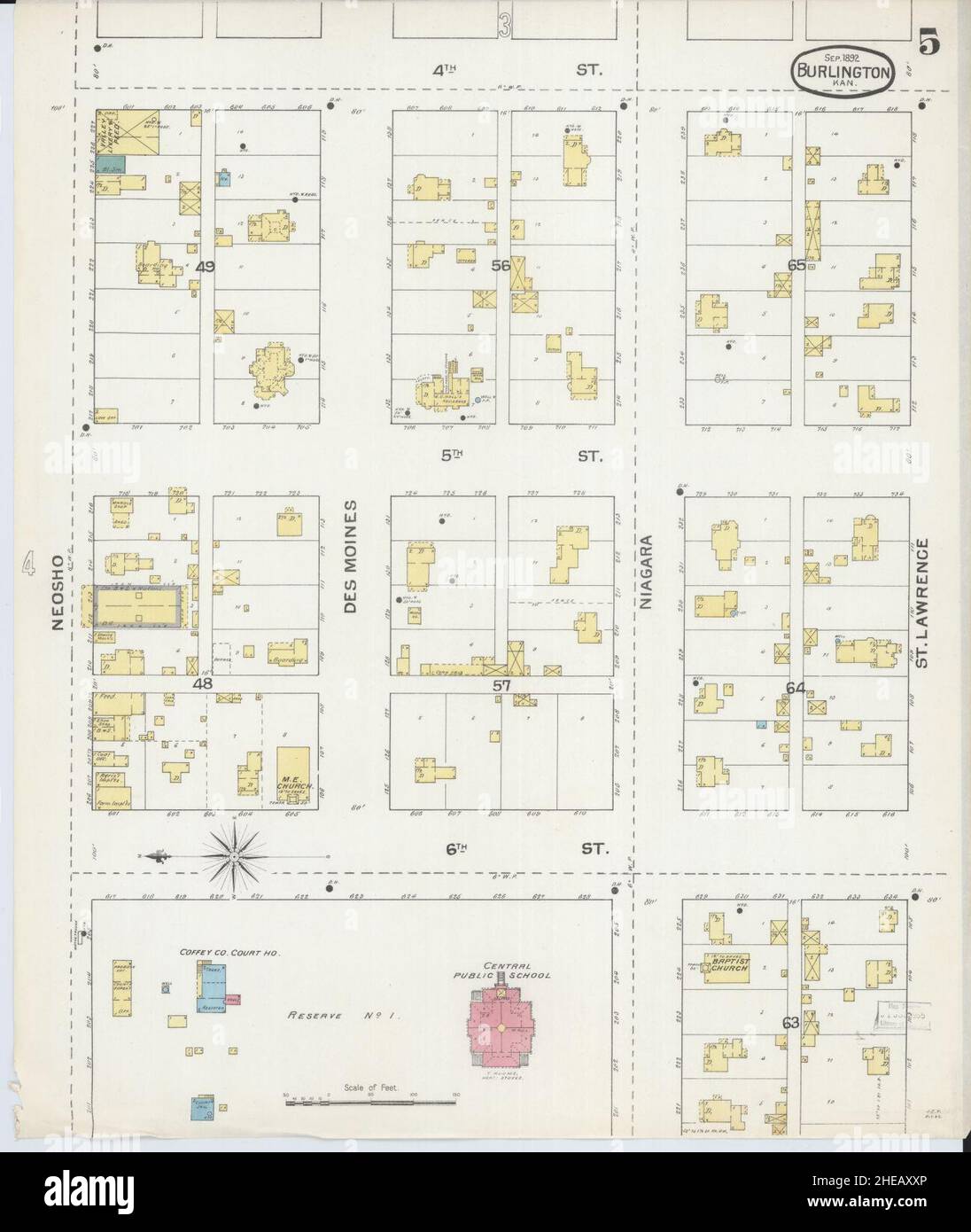 Burlington kansas map hi-res stock photography and images - Alamy